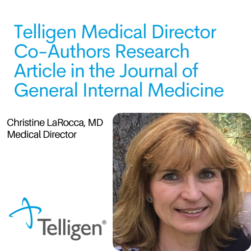 Announcement of Telligen Medical Director, Christine LaRocca, MD, co-authoring research article in the Journal of General Internal Medicine